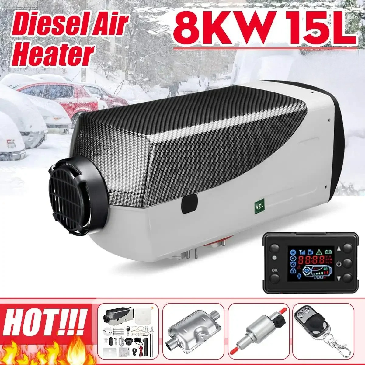 Fishing Boat Trailer - 5-8KW Car Heater Diesel Air Heater