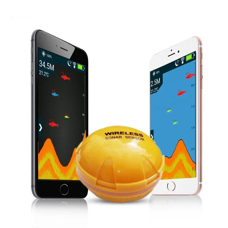 Fishing Boat Depth Finder - Portable Wireless blue and tooth FishFinder