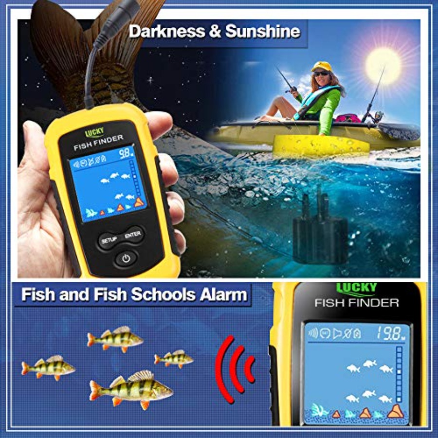 Kayak Portable Fish Depth Find - đánh giá và giá Fishing Boat Depth Finder