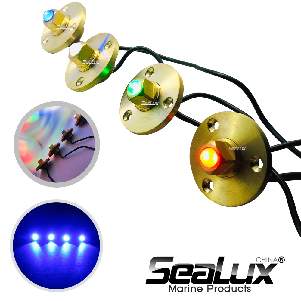 Sealux Brass drain plug LED li - đánh giá và giá Fishing Boat Navigation Light