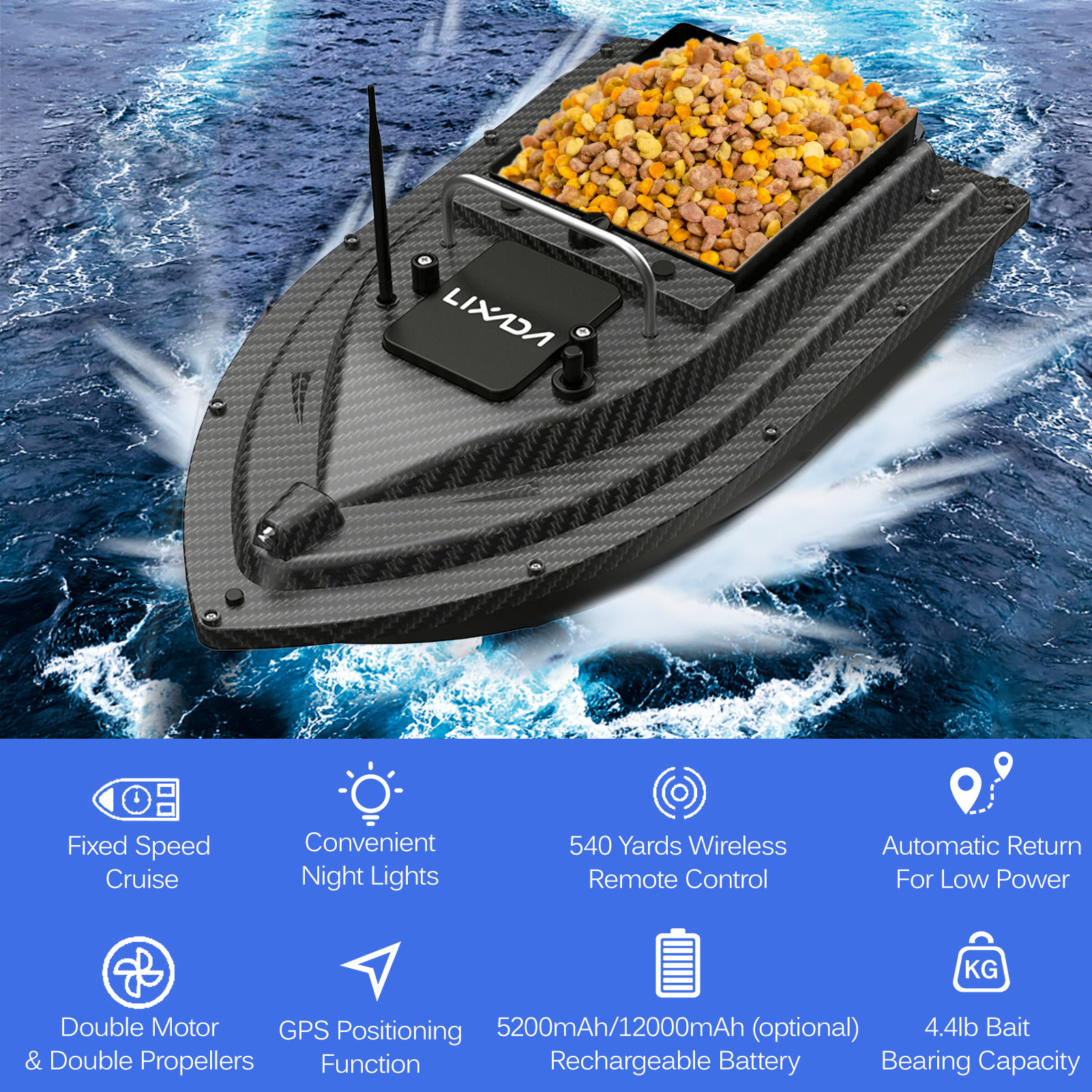 Fishing Bait Boat GPS Fishing  - đánh giá và giá Fishing Boat Gps