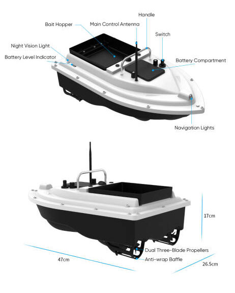 New 12V High Speed Carp Fishin - đánh giá và giá Fishing Boat Gps