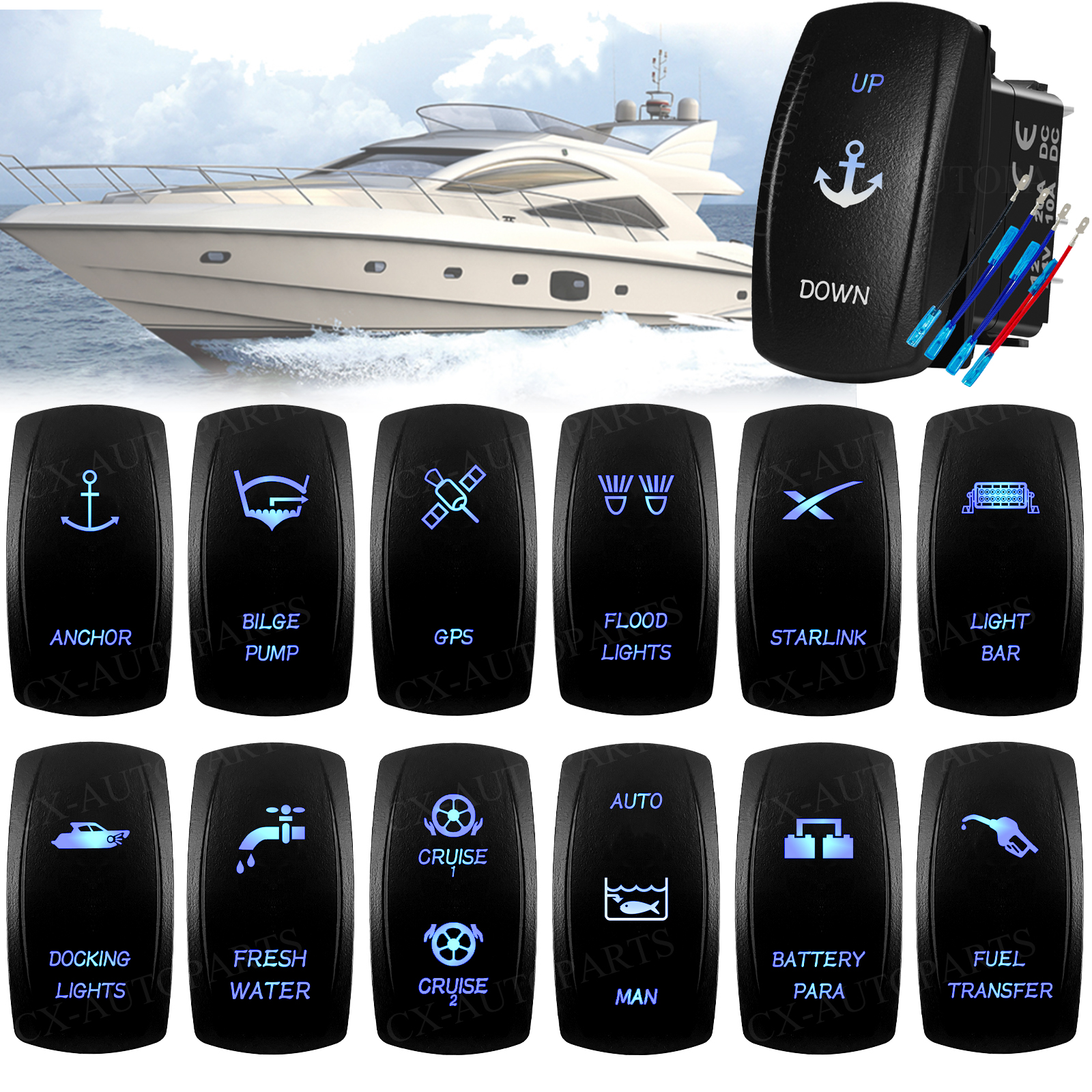 Marine Grade IP66 Rocker Switc - đánh giá và giá Fishing Boat Anchor