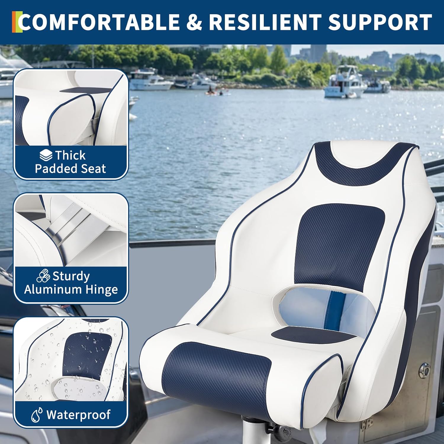 High Back Boat Seat with Flip- - đánh giá và giá Fishing Boat Aluminum