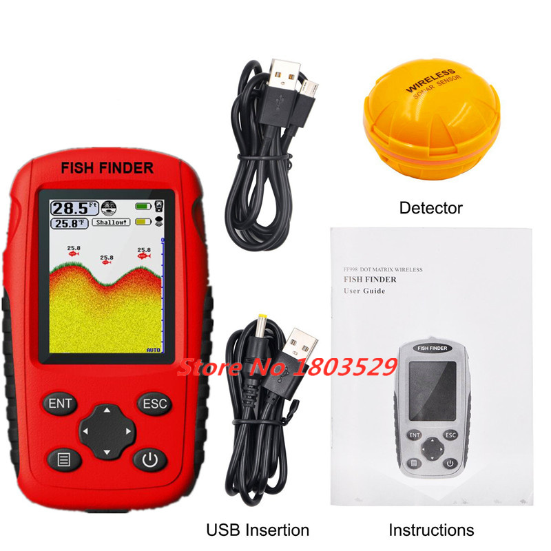 Update 200M Portable Sonar Fis - đánh giá và giá Fishing Boat Depth Finder