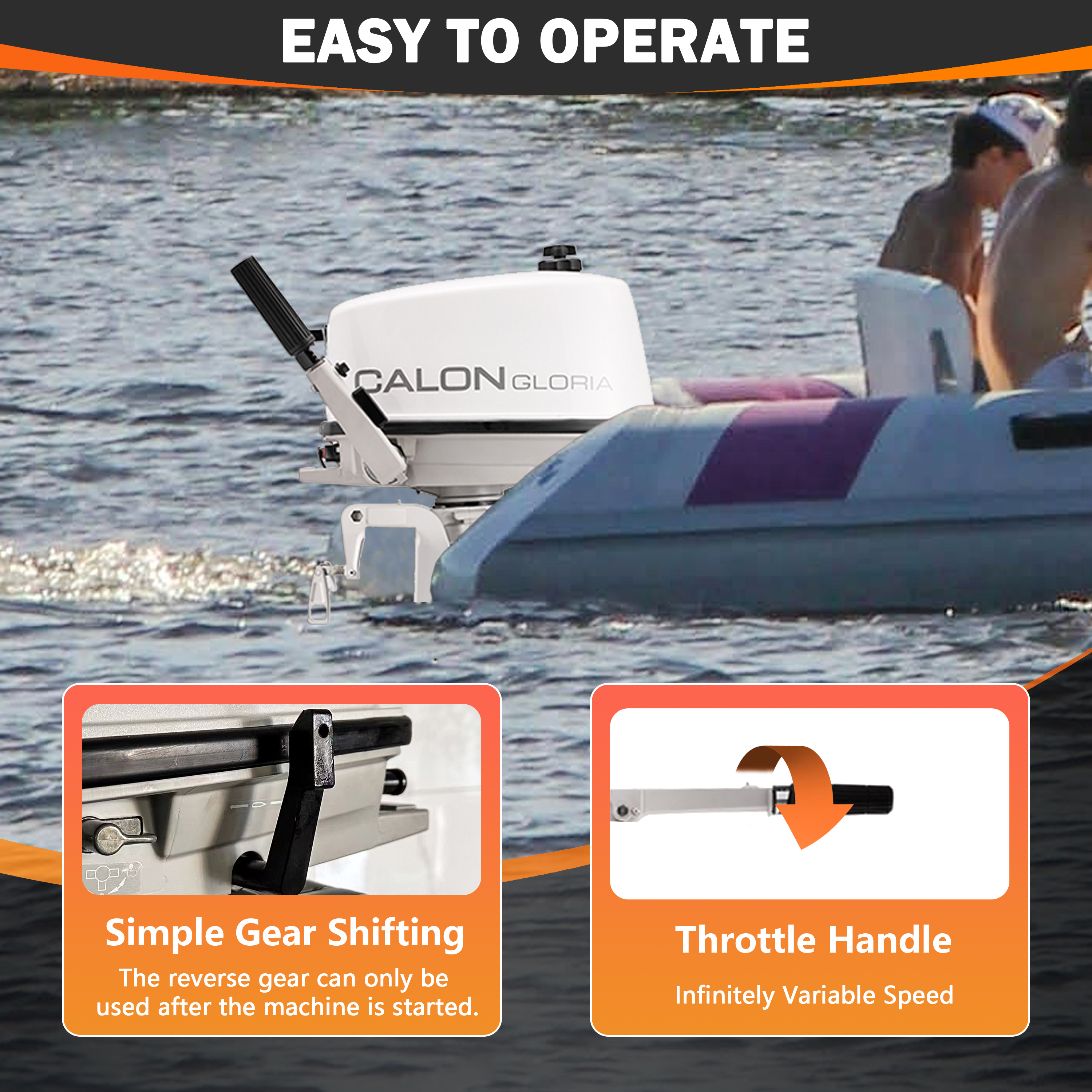 2 Stroke 5HP Calon Outboard Mo - đánh giá và giá Fishing Boat Outboard Motor