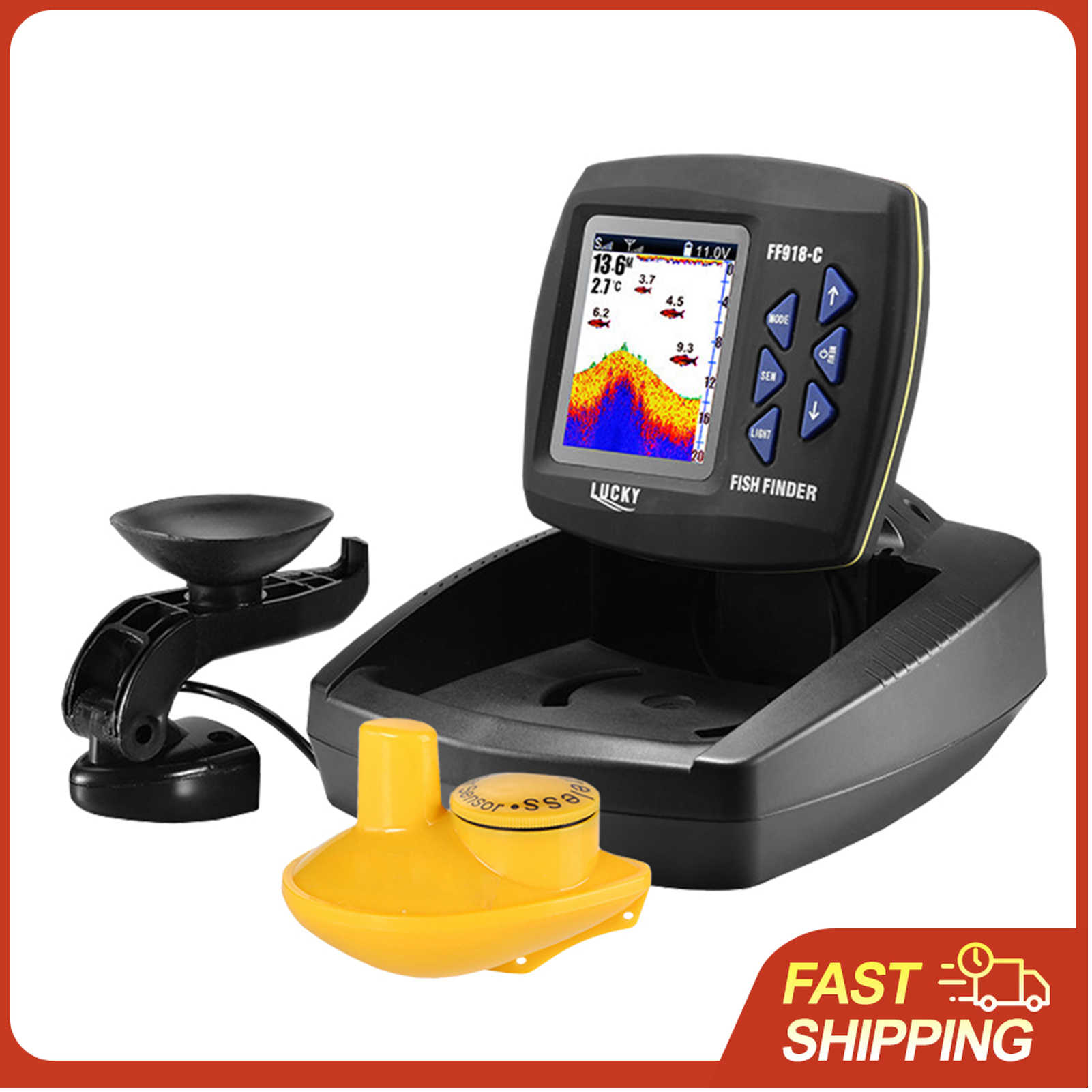 Portable Fish Finder Wireless  - đánh giá và giá Fishing Boat Depth Finder