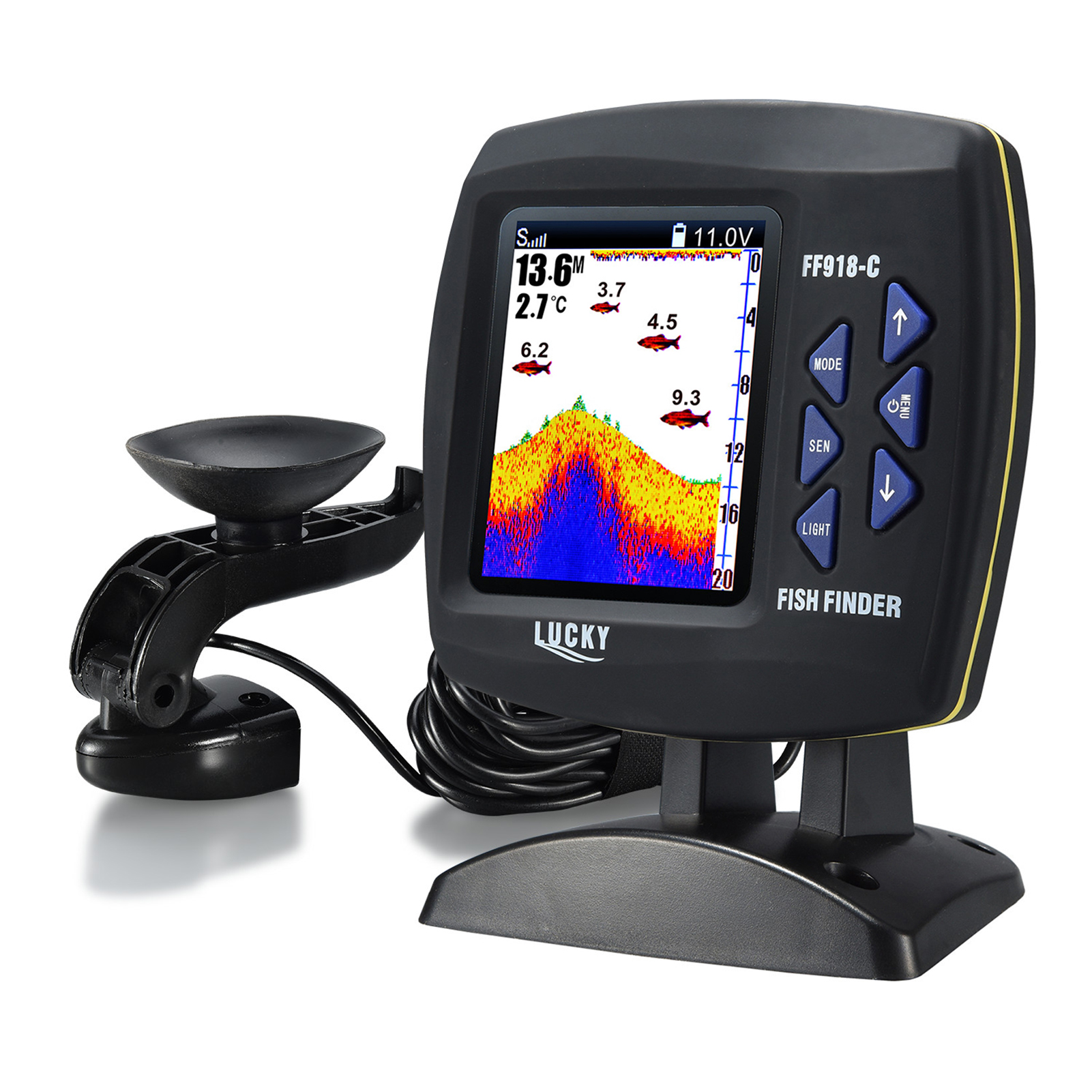 Portable Fish Finder Wireless  - đánh giá và giá Fishing Boat Depth Finder