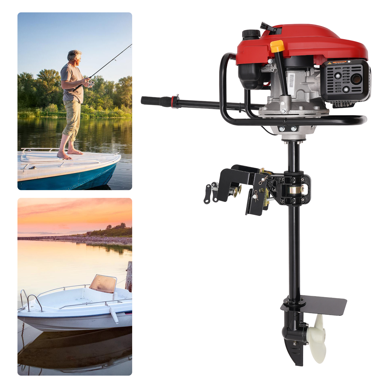 4-Stroke 6HP/7.5HP Gas Powered - đánh giá và giá Fishing Boat Outboard Motor