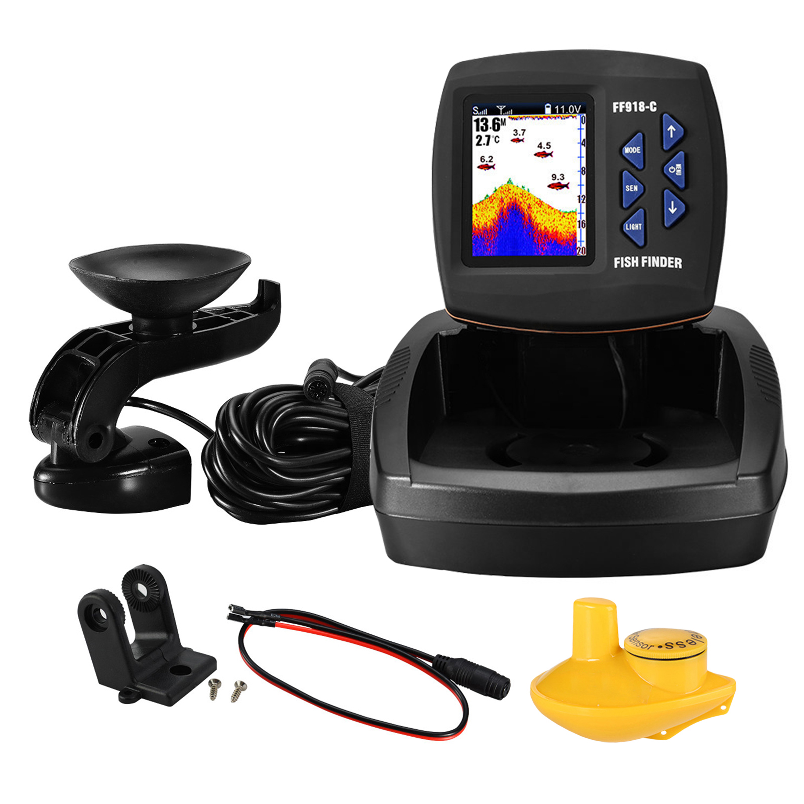 Fish Finder Wireless Sonar Sen - đánh giá và giá Fishing Boat Depth Finder