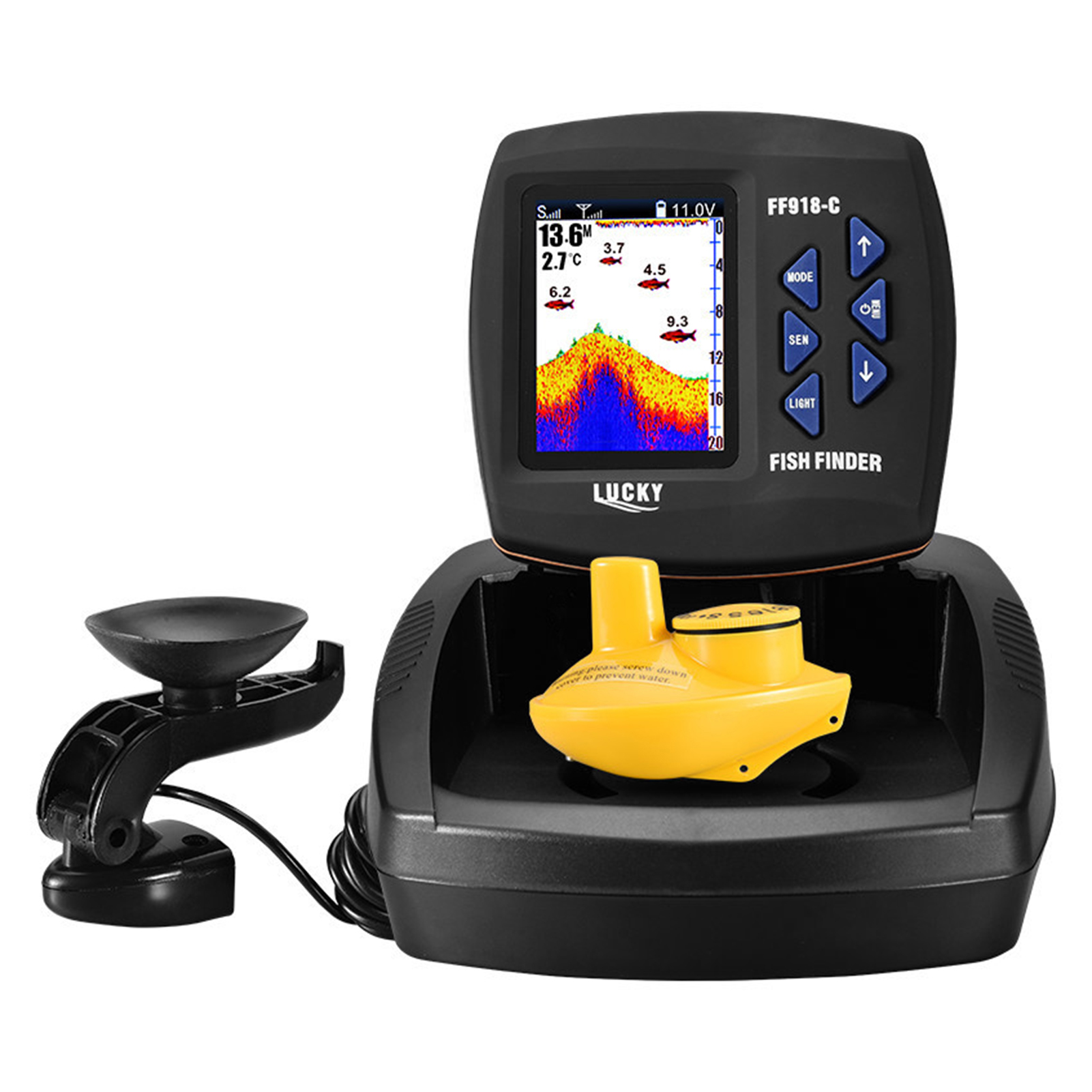 Portable Fish Finder Wireless  - đánh giá và giá Fishing Boat Depth Finder