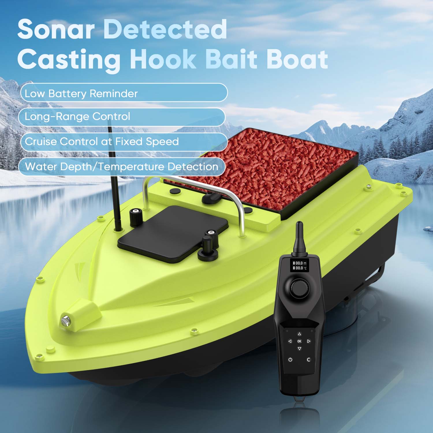 D36 RC Fishing Bait Boat with  - đánh giá và giá Fishing Boat Trailer